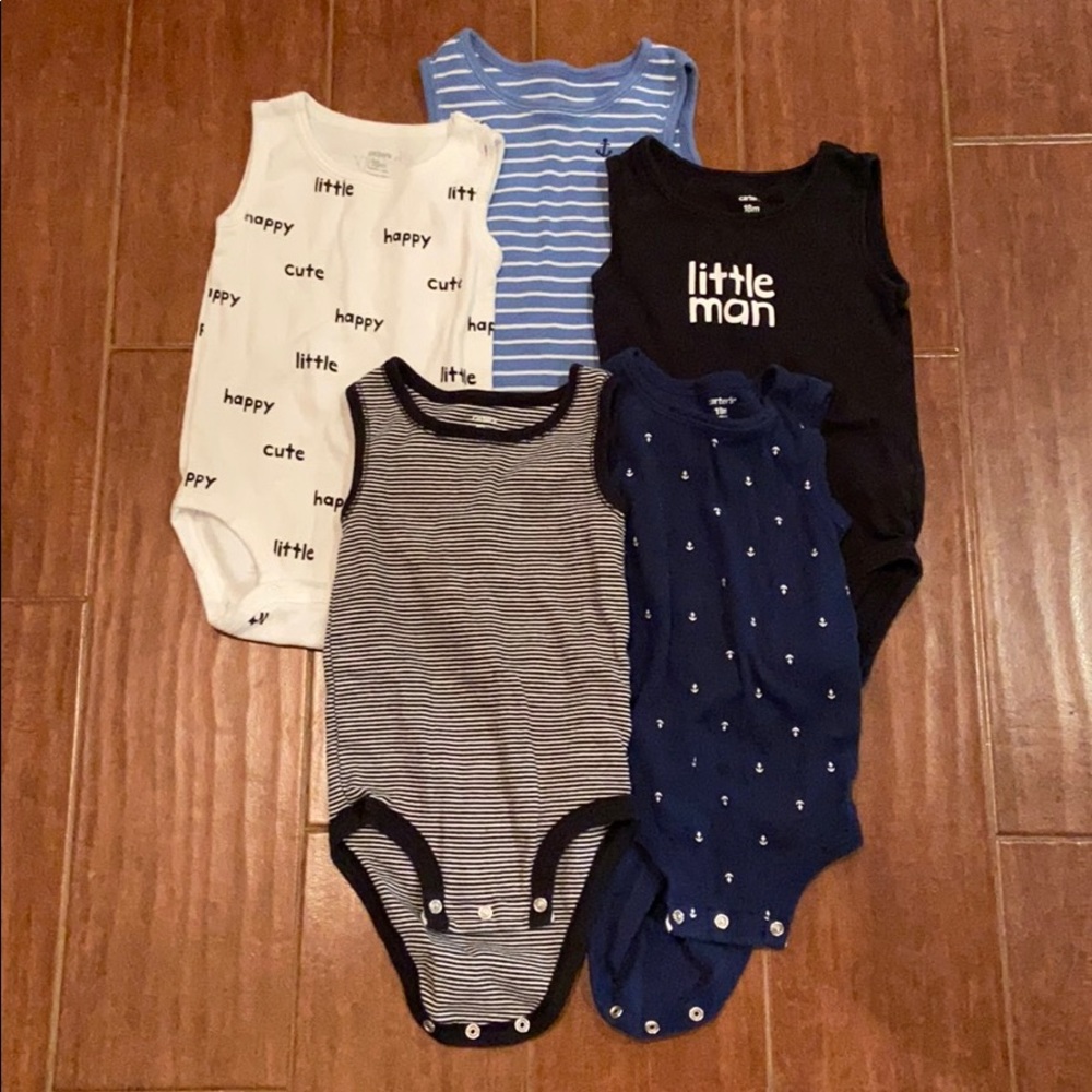 18 month boys sleeveless onesies